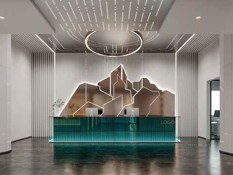Reception lobby Interior scene14 3Dモデル