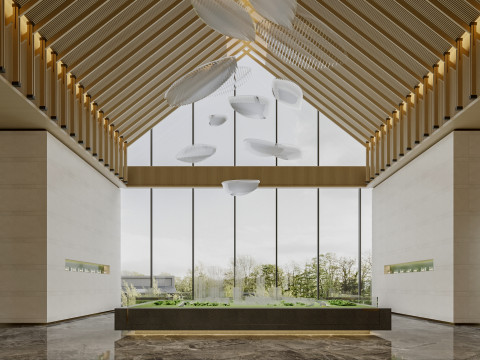 Reception lobby Interior scene15 3Dモデル