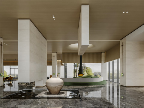 Reception lobby Interior scene15 3Dモデル