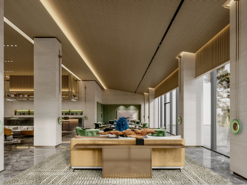 Reception lobby Interior scene15 3Dモデル