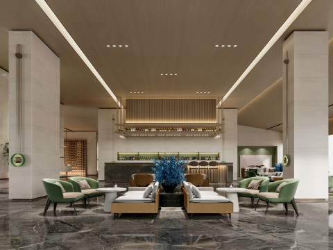 Reception lobby Interior scene15 3Dモデル