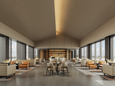 Reception lobby Interior scene19 3D Model