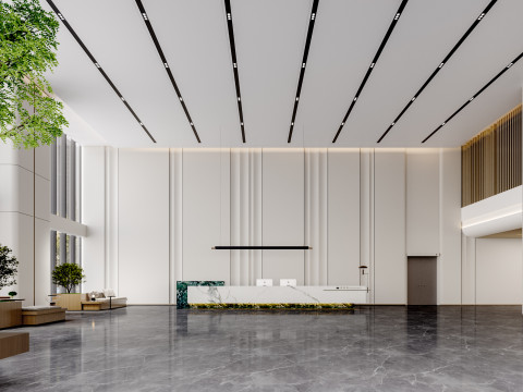 Reception lobby Interior scene21 Model 3D
