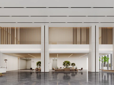 Reception lobby Interior scene21 3D Model