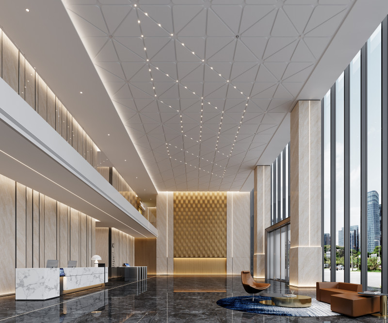 Reception lobby Interior scene22 Modelo 3D .c4d .max .obj .3ds .fbx .stl .blend 