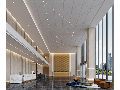 Reception lobby Interior scene22 3D Model