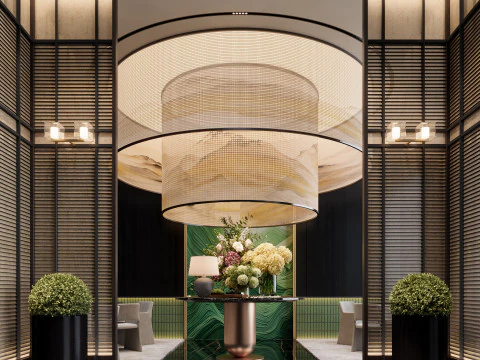 接待大厅室内场景23 3D 模型