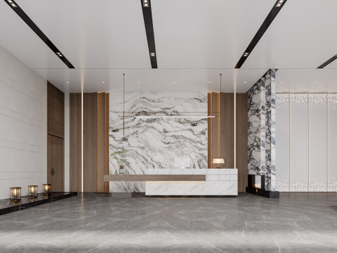 Reception lobby Interior scene25 3D Model