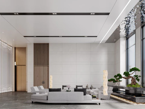 Reception lobby Interior scene25 3D Model