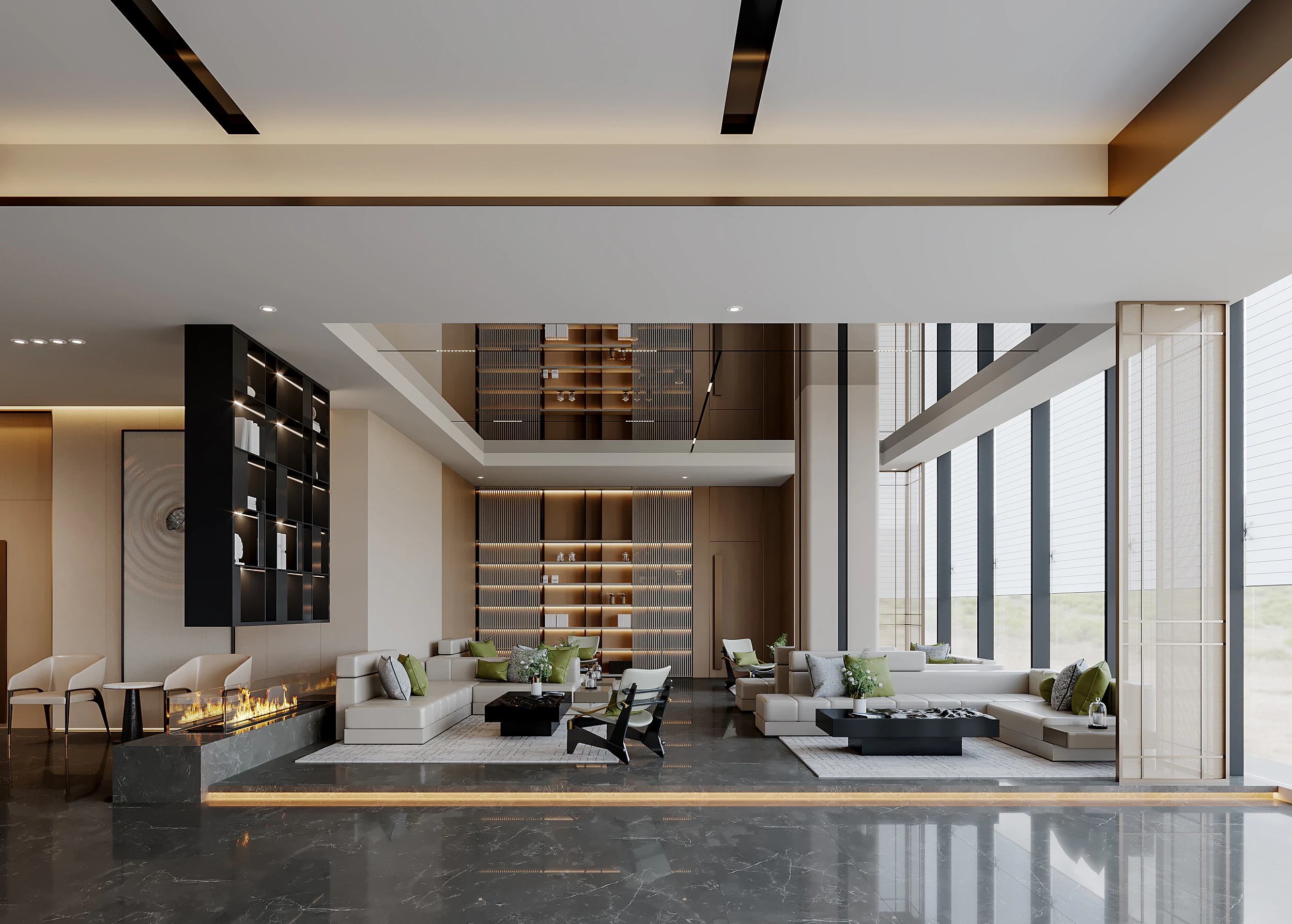 Reception lobby Interior scene26 3D Model .c4d .max .obj .3ds .fbx .stl .blend 