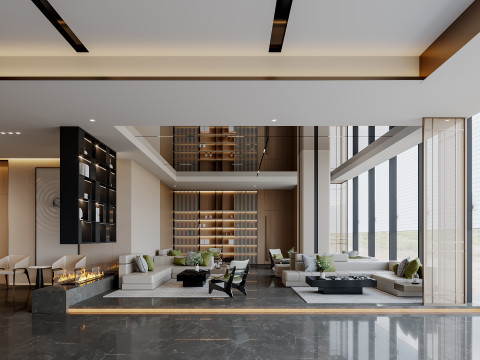 Reception lobby Interior scene26 3D 모델