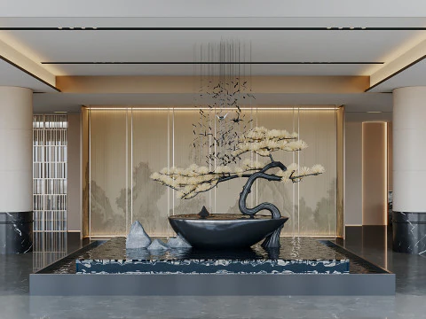 Reception lobby Interior scene26 3D Model