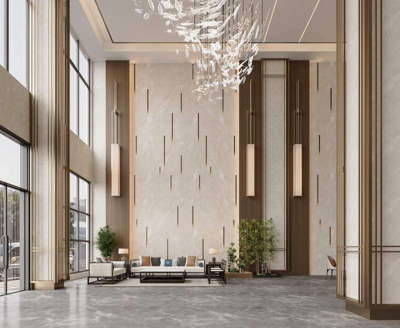 Reception lobby Interior scene29 3D 모델 .c4d .max .obj .3ds .fbx .stl .blend 