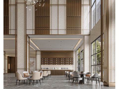 Reception lobby Interior scene29 3D 모델
