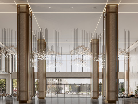Reception lobby Interior scene29 3D 모델
