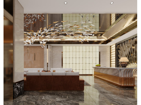 Reception lobby Interior scene30 Modèle 3D