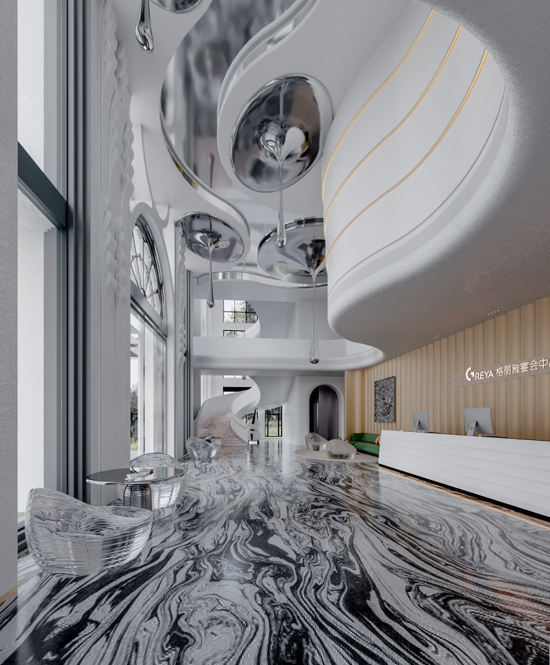 Reception lobby Interior scene31 3D Model .c4d .max .obj .3ds .fbx .stl .blend 