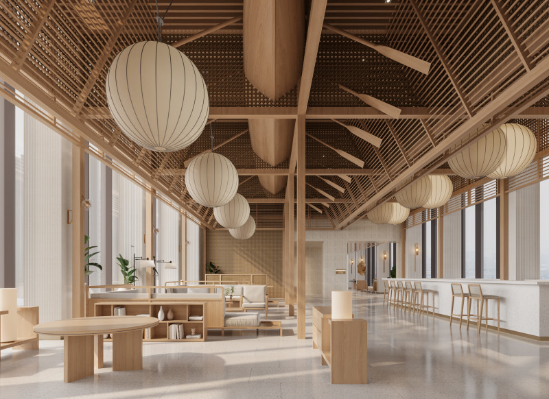 Reception lobby Interior scene34 3D Model .c4d .max .obj .3ds .fbx .stl .blend 