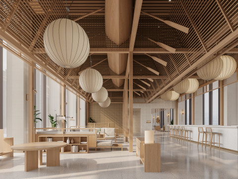Reception lobby Interior scene34 Model 3D