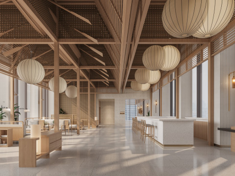 Reception lobby Interior scene34 3D Model
