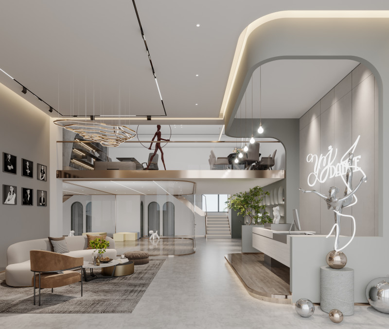 Reception lobby Interior scene35 Model 3D .c4d .max .obj .3ds .fbx .stl .blend 
