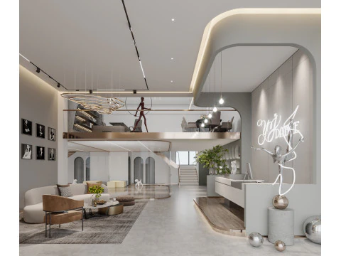 Lobby da recepção Cena interior35 Modelo 3D