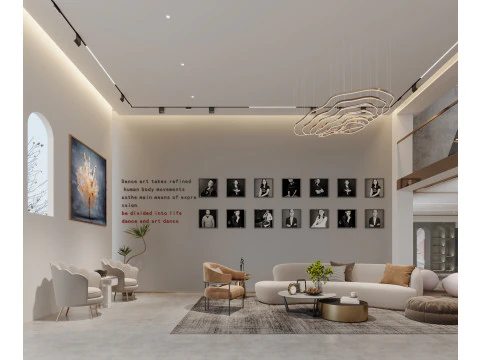 Reception lobby Interior scene35 3D Model