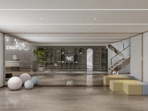 Reception lobby Interior scene35 3D Model