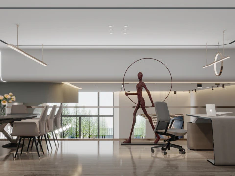Reception lobby Interior scene35 3D Model