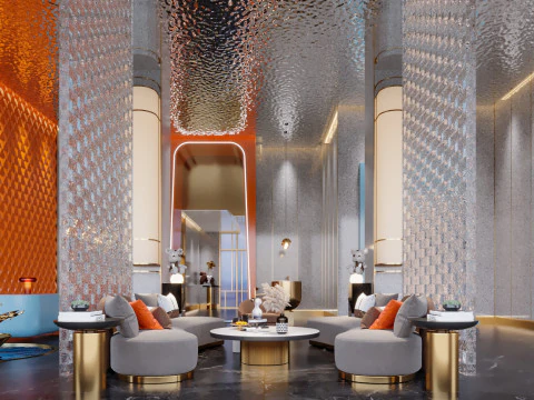 Lobby da recepção Cena interior36 Modelo 3D