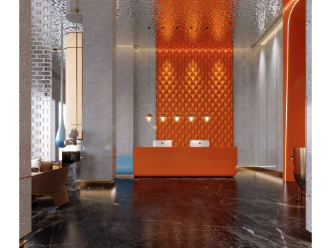 Reception lobby Interior scene36 Model 3D