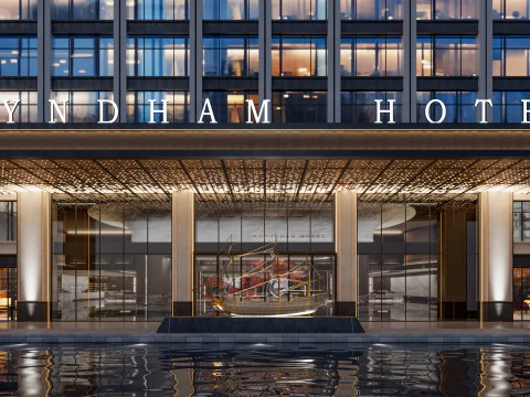 Exterior do hotel Modelo 3D