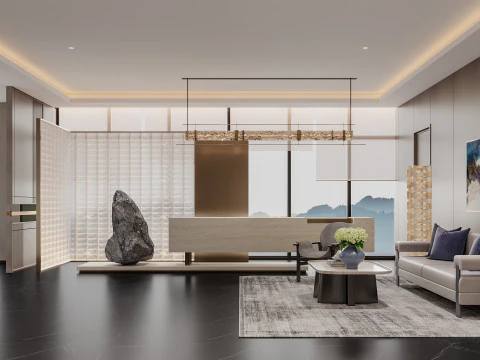 Reception lobby Interior scene38 3D Model