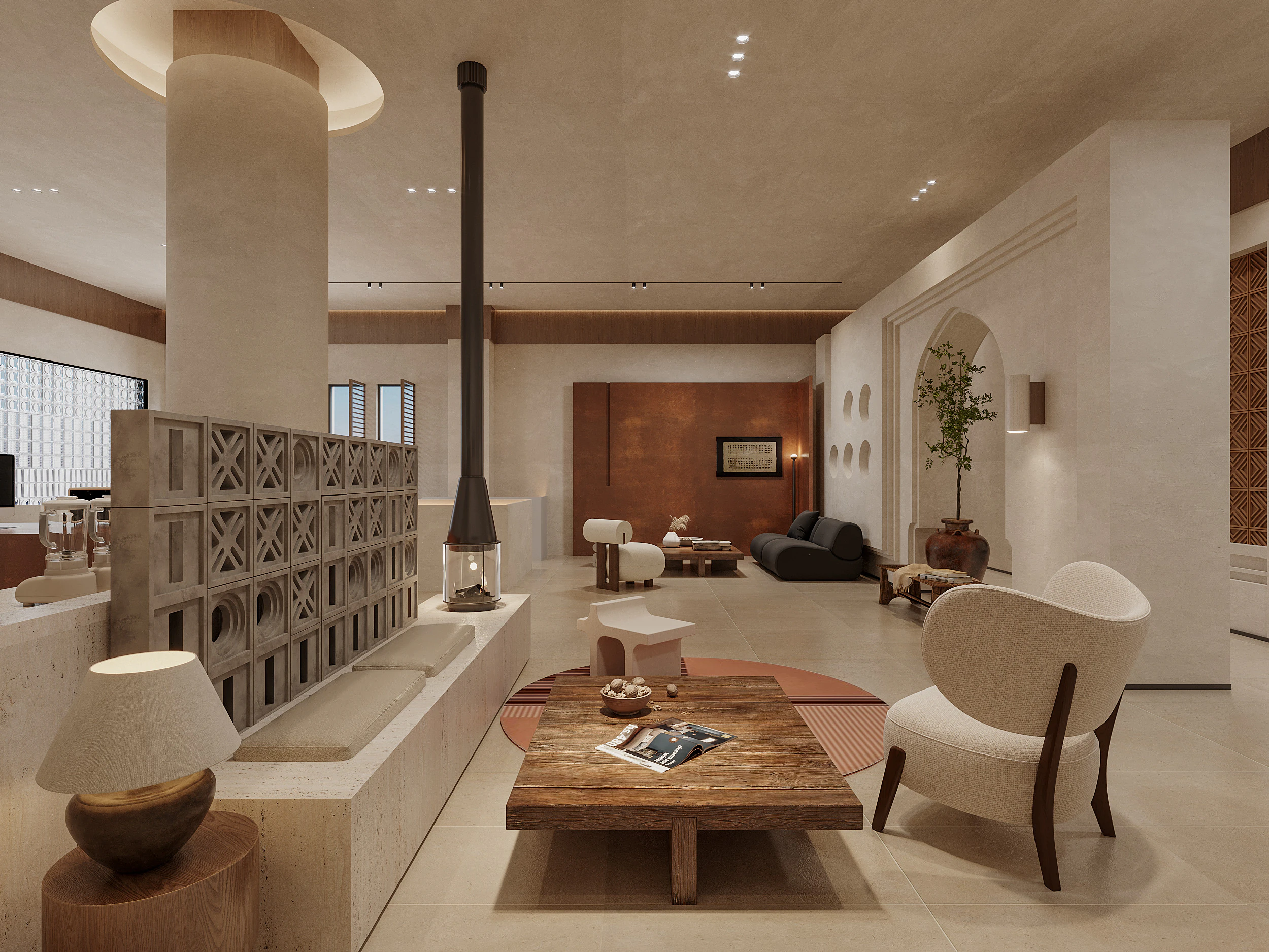 Reception lobby Interior scene40 3D Model .c4d .max .obj .3ds .fbx .stl .blend