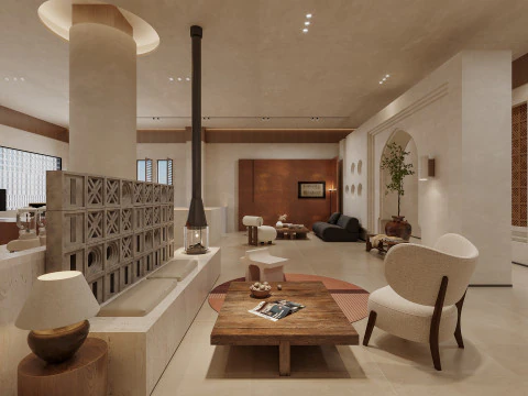 Atrio della reception Scena interna40 Modello 3D