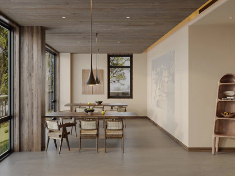 Reception lobby Interior scene42 3D Model