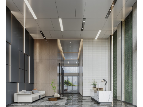 Reception lobby Interior scene45 3Dモデル