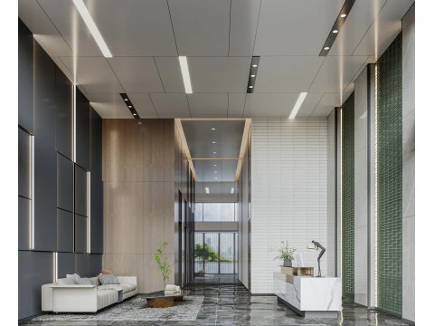 Atrio della reception Scena interna45 Modello 3D