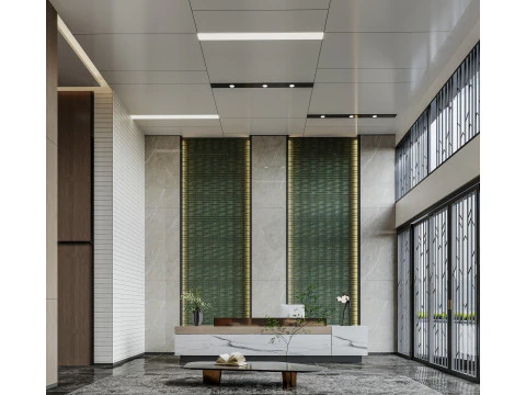 Reception lobby Interior scene45 3D Model