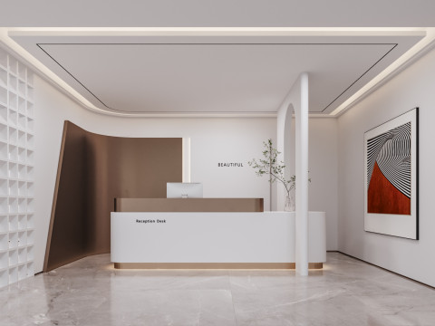 Reception lobby Interior scene46 Model 3D