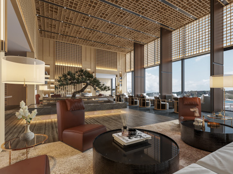 Reception lobby Interior scene47 3D 모델