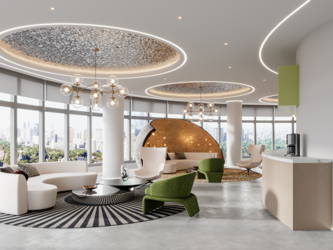 Reception lobby Interior scene50 3Dモデル