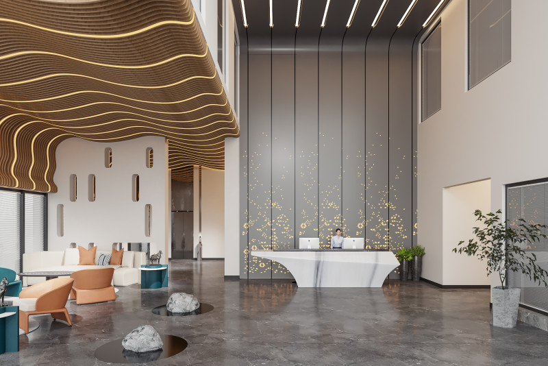 Reception lobby Interior scene51 Modelo 3D .c4d .max .obj .3ds .fbx .stl .blend 