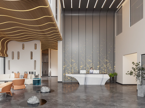 Reception lobby Interior scene51 3Dモデル