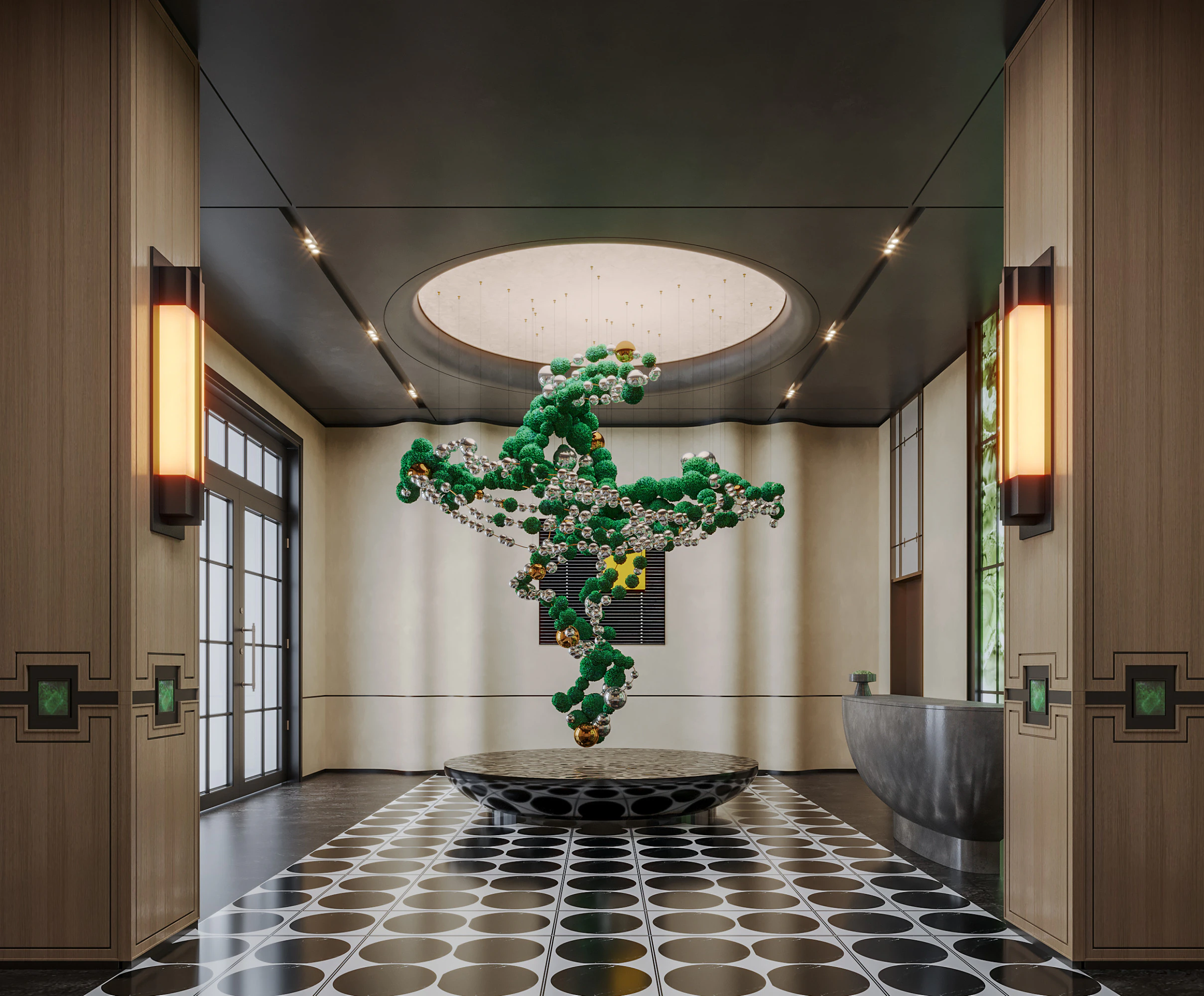 Reception lobby Interior scene55 3D Model .c4d .max .obj .3ds .fbx .stl .blend 