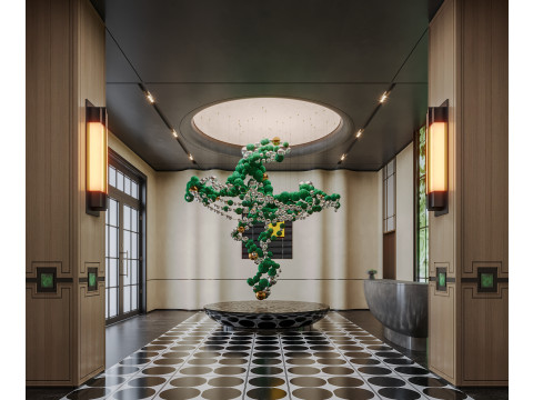 Reception lobby Interior scene55 Model 3D