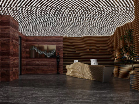 Lobby da recepção Cena interior58 Modelo 3D