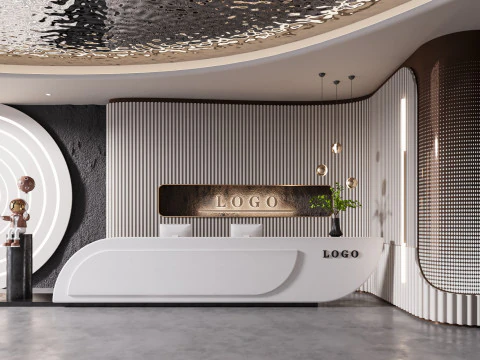 Vestíbulo de recepción Escena interior60 Modelo 3D