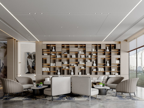 Reception lobby Interior scene66 3D Model