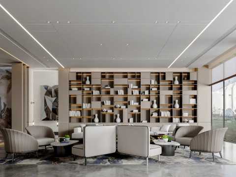 Reception lobby Interior scene66 3D Model